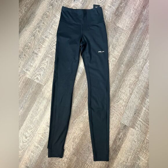 RLX Ralph Lauren Black Stirrup Stretch Leggings w/ Stash Pocket - XS - Picture 2 of 11